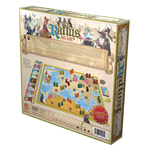 Image of Rattus Board Game (Big Box Edition) - The Black Death Strategy Game with Expansions! Family Game for Kids & Adults, Ages 10+, 2-6 Players, 30-60 Minute Playtime, Made by Z-Man Games