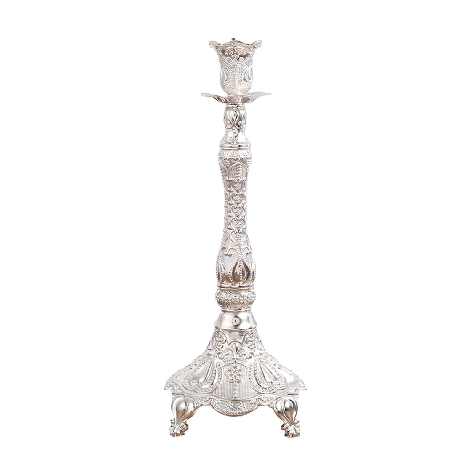 FGDTREE Antique Carved Metal Candelabra for Living Space and Table Decor Elegant Antique Taper Holders