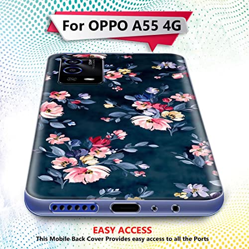 Image of Fashionury Back Cover for Oppo A55 Designer | Printed|Transparent |Flexible| Silicon- D0043