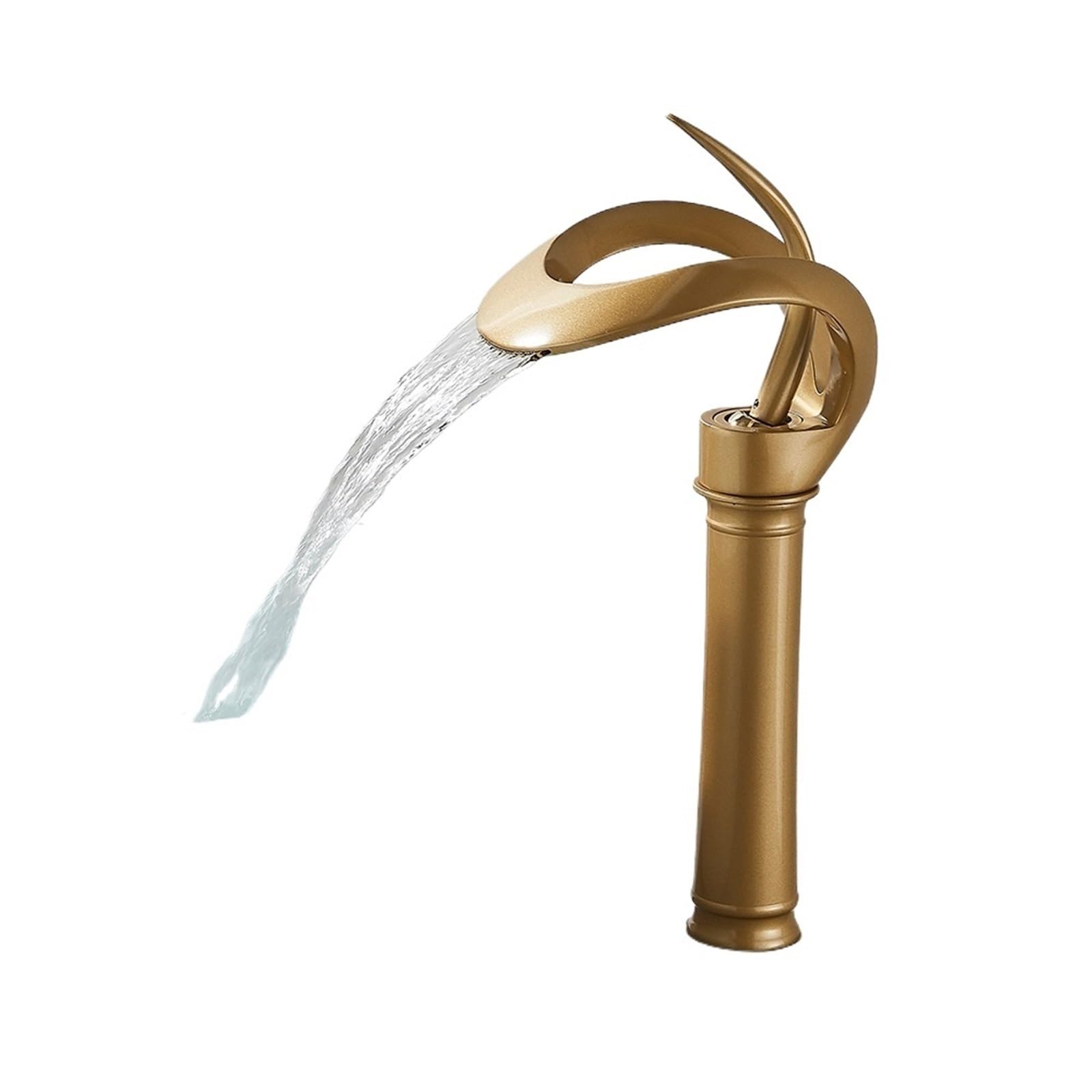 Lyvqzpwlr Color-3 Bathroom Basin Pillar Taps, Vessel Sink Waterfall Faucet Brass Multicolor Hot Cold(Color-3)
