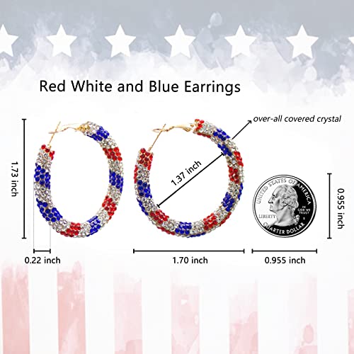 MUYUU Crystal Hoop Earrings Bohemian Sparkle Resin Rhinestone Wrapped Hoop Crystal Earrings for Women Fashion Jewelry3