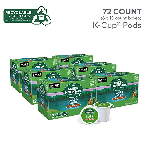 Image of Green Mountain Coffee Roasters Lake and Lodge Blend Keurig Single-Serve K-Cup pods, Dark Roast Coffee, 72 Count