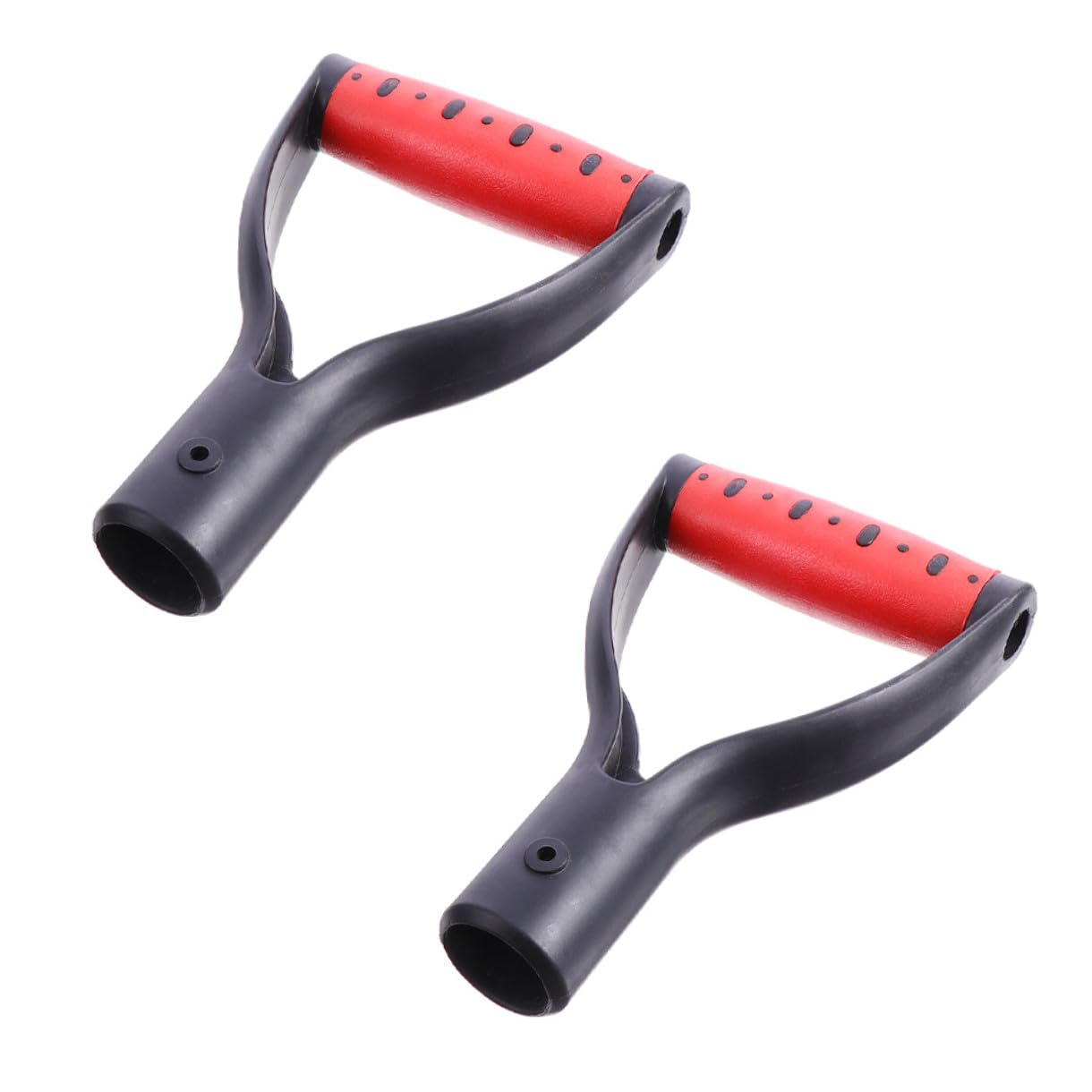 Mangos De Pala De Plástico Forma De d para Pala De Nieve y Jardín, Doble Pack 2 Piezas, Diámetro Interior 3.2 Cm, Agarre Ergonómico Resistente y Práctico para Reemplazo