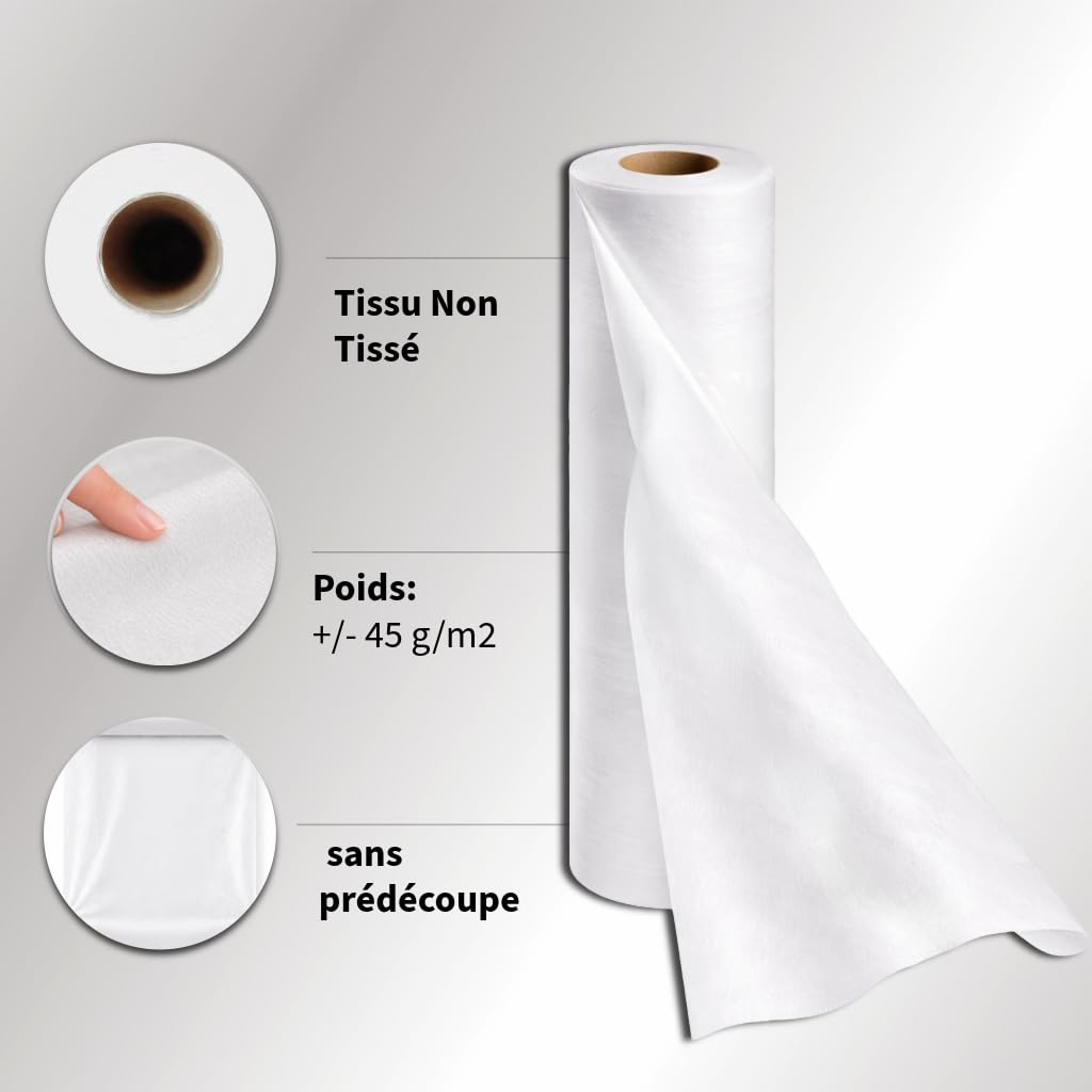 Drap Examen Medicaux Tissu Non Tissé - 6 Rouleaux - Papier Table Massage