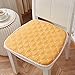 Cojines para Sillas de Cocina Volante, Cojines Sillas Comedor 45x45, Cojines para Taburetes de Cocina Cuadrados, Cojines Sillas Jardin Exterior Terraza con Cintas 2 Pack Amarillo