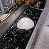 JSEVEM 40CM×3M Black White Marble Wallpaper Peel and Stick Removable Self Adhesive Gloss Granite Pattern Contact Paper Kitchen Worktop Covering Furniture Stickers for Kitchen Cabinets Desk Countertops #2