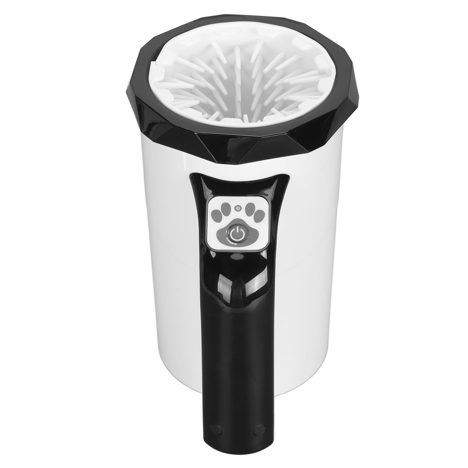 Generic Limpiador Automático de Patas de, Cerdas de Silicona Suaves y Eficientes, Funcionamiento Potente para Dueños de Mascotas en Movimiento (blanco negro)