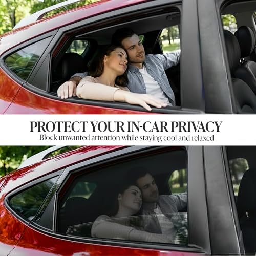 Image of Autostroy Custom Fit Black Mesh Car Sunshade for Hycross 2022-2025 | UV & Heat Protection Car Window Curtains | Privacy Car Sun Shade | Breathable Vehicle Specific Side Window Shades