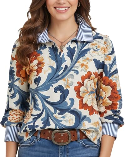Women's Fall Tops 2025 Stand Collar Long Sleeve Button Ruffle Blouses Business Casual Dressy Shirts