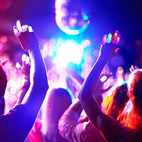 Novelty Place 80Pcs Led Party Finger Lights For Kids, Led Finger Flashlight Light Up Finger Ring Toys For Party Favor, Halloween, Raves, Concert Shows #TOP3
