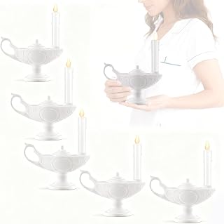 6Pcs Nurse Graduation Lamp, Flameless LED Candle with Ceramic Base | Memorial Light for Funeral, Vigil & Moment of Silence, Nurse Appreciation Gift (Batteries Not Included) (6)