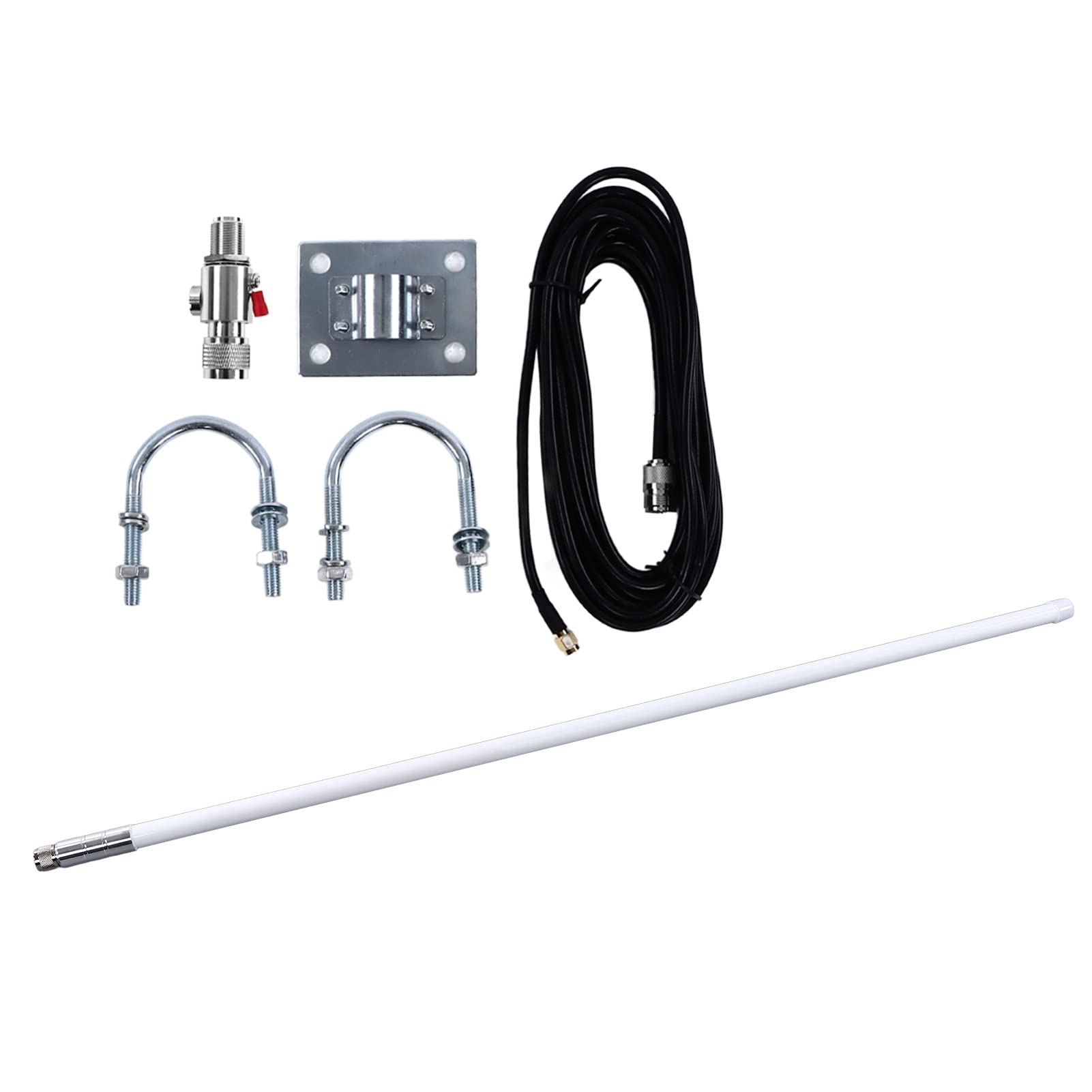 Antenne extérieure en Fibre de Verre, Kit d'antenne Lora omnidirectionnel étanche pour Utilisation intérieure et extérieure