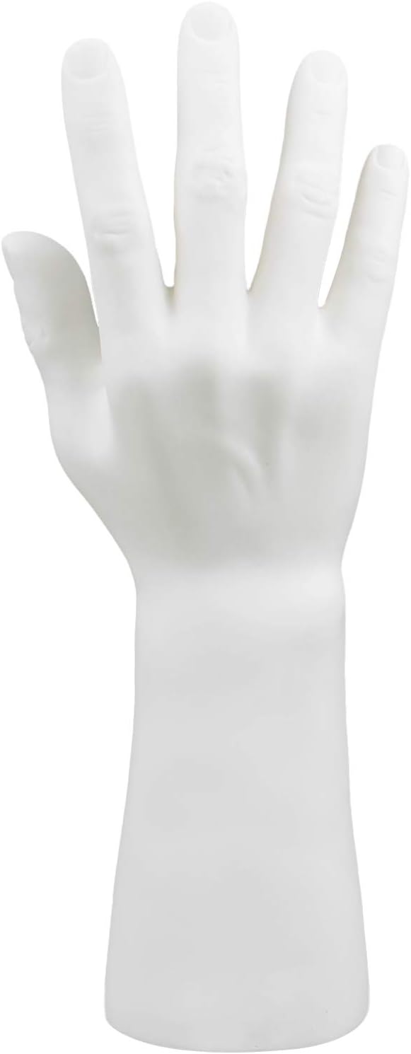 AUEAR, Male Mannequin Hand Display Jewelry Bracelet Necklace Ring Watch Glove Stand Holder White