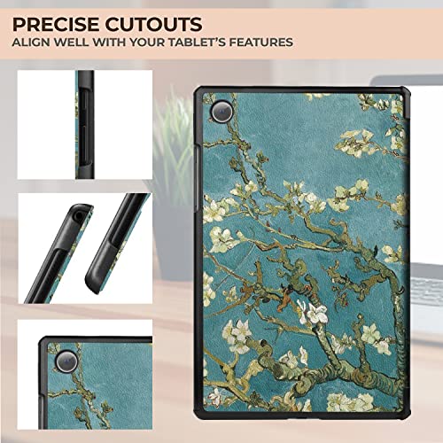 Image of Robustrion Smart Trifold Hard Back Flip Stand Case Cover for Samsung Galaxy Tab A8 10.5 inch(26.6cm) [SM-X200 /X205 /X207] 2022 - Aqua