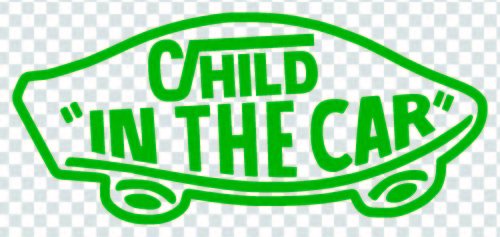 ステッカータウン CHILD IN CAR チャイルドインカー A グリーン