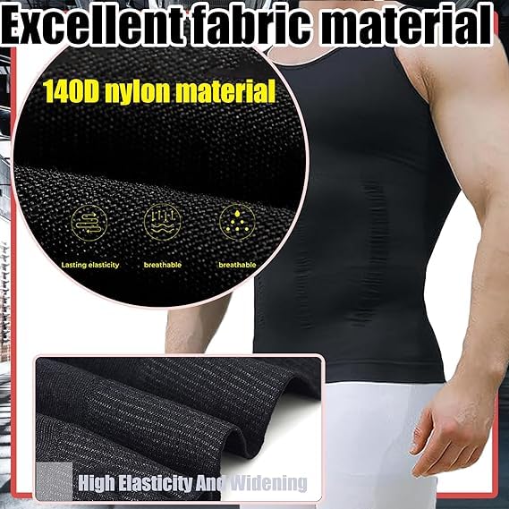 SelureWear - Selure Shaping Tank 2.0 Men,Selurewear Compression Shirt,High Elastic Men Breathable Tummy Vest4
