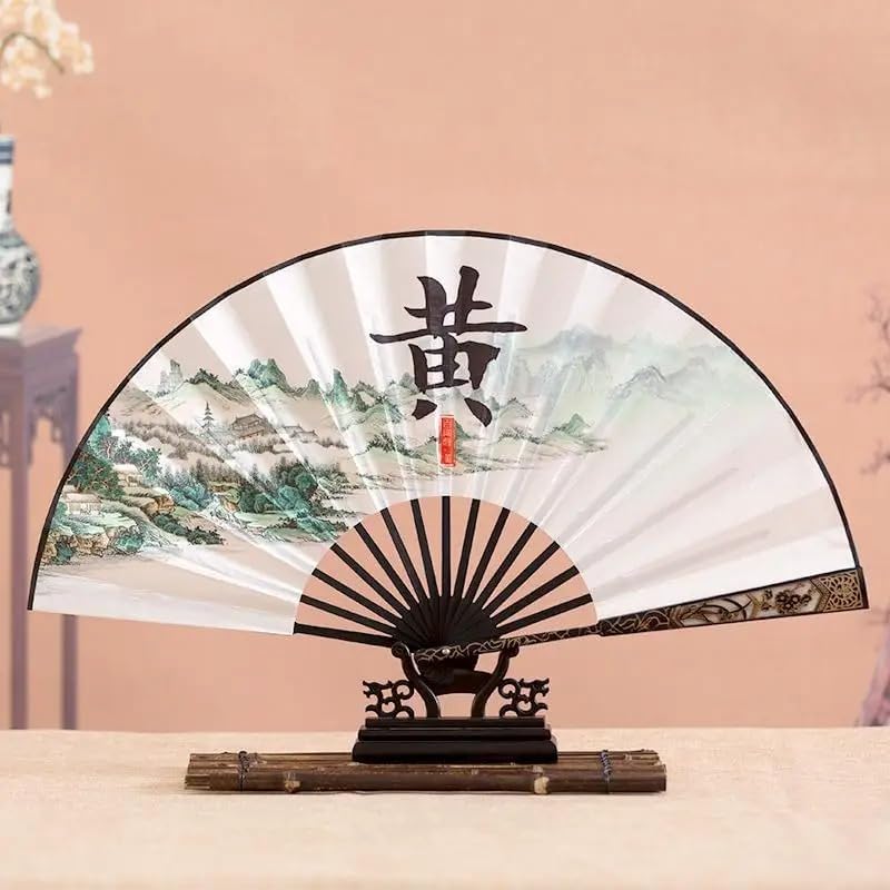 Chinese Style Handmade Folding Fan Double-Sided Fan C M