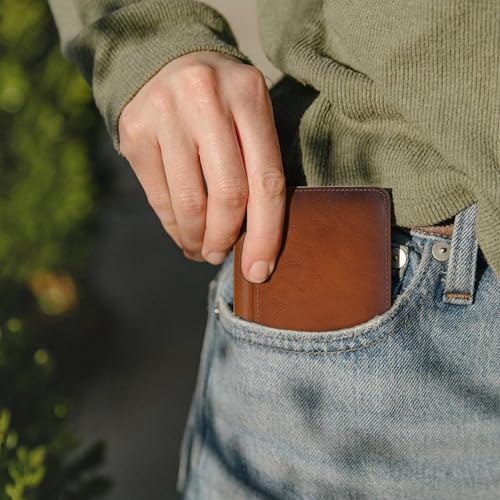 Leather Trifold RFID Wallet For Men With Flip Out ID Holder | Multi-Slot Billfold For Daily Essentials(Darkbrown)4