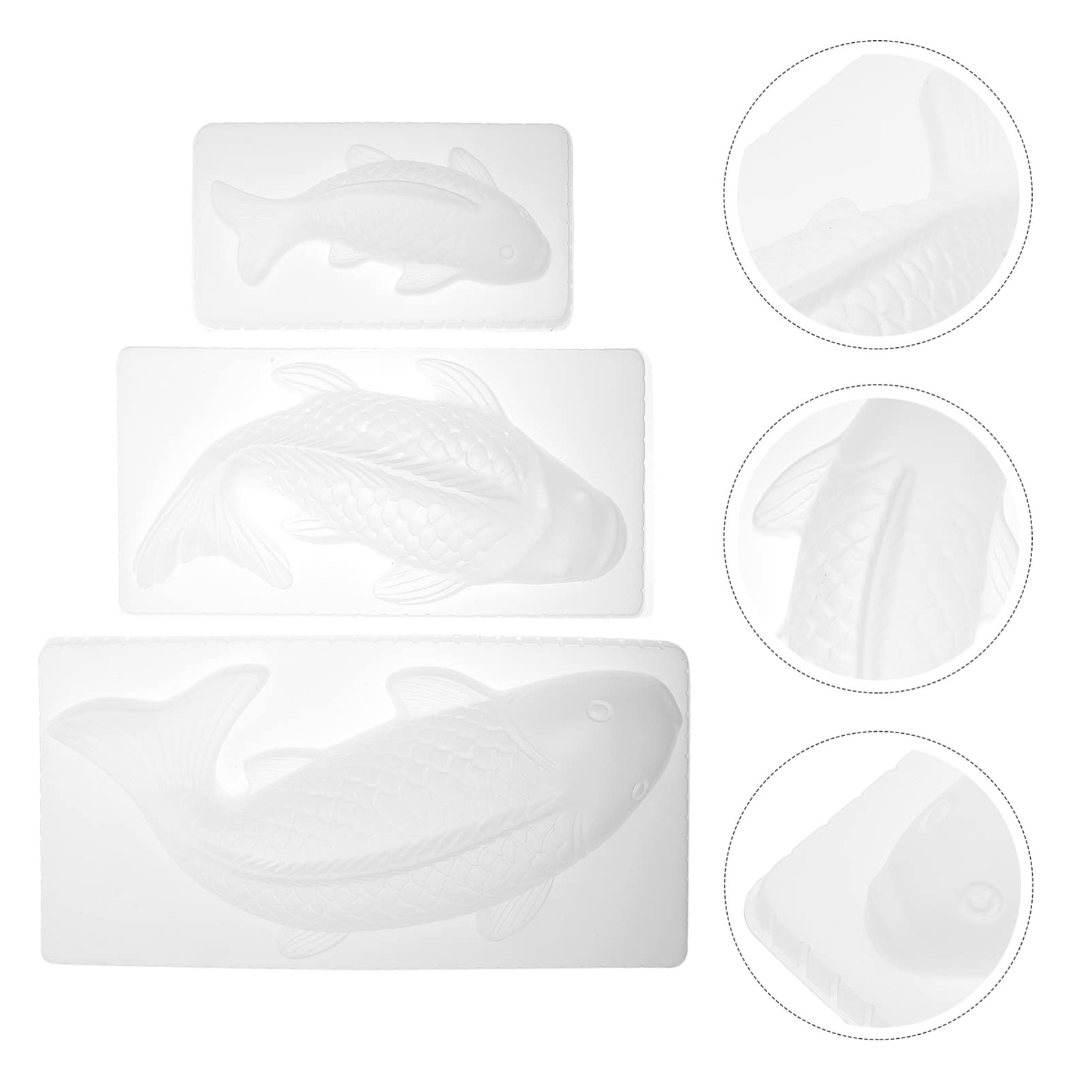 Angoily Moule Poisson Moules en Forme de Carpe de La Carpe 3D de de Gateau D' Gateau Paillon Antiadhésif Bricolage Jelly Poisson
