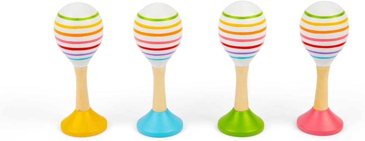 Bigjigs Toys Junior Wooden Maracas - Children's Musical Instruments