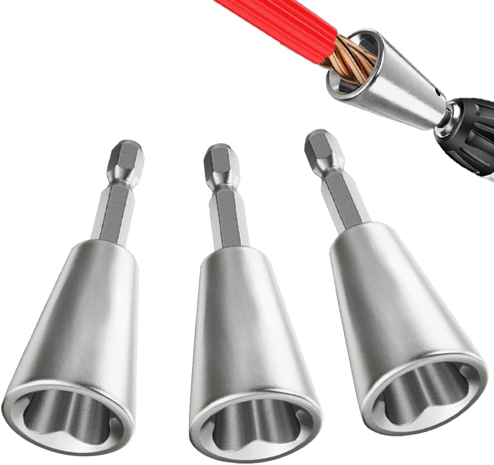 Wire Nut Twister & Wire Twister Tool for Drill, Quick Cable Stripping and Twisting Driver, 2026 Upgrades Wire Nut Twister for Drill Profession Electricians Tool, Nut Twister Wire Tool (2pcs)