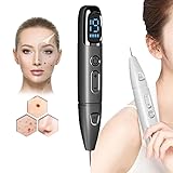 YhsPkAh Beauty Pen with Replaceable Head | Mole Removal Pen Kit | 19-Level Adjustment | USB Rechargeable | LCD Display | for Home Facial Care, Home, Beauty Salon Use Black