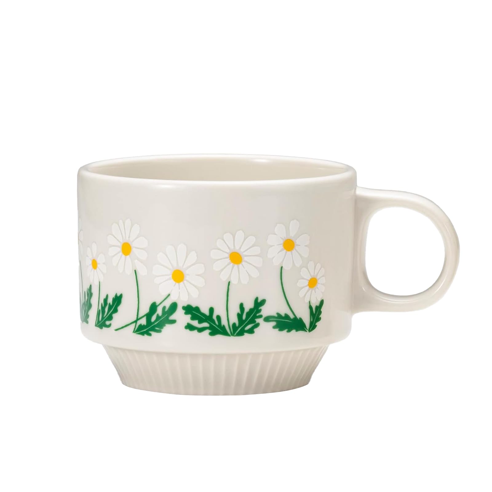 Aderia Retro Wide Mug Wildflower 10.5oz Ceramic Microwave Safe Japan