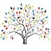 Produktbild Mengger Fingerabdruck Baum Hochzeits mit stempelkissen Wedding Tree Leinwand DIY Gästebuch Partyspiel Leinwand für Jahrestag Geburtstag Signature,Fingerabdruck Baum