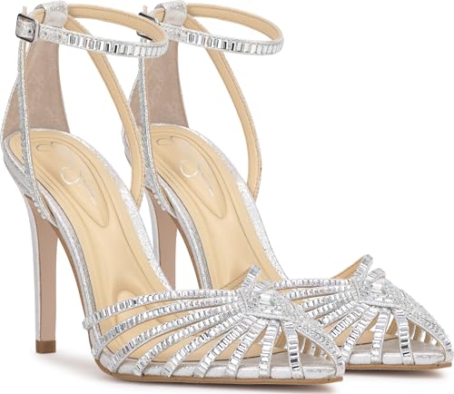 Jessica Simpson Women's Paveri Pump, Silver Shimmer, 11 by Jessica Simpson - Used condition - Image 5