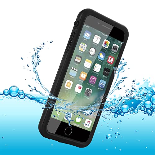 BDIG iPhone 8 Plus iPhone 7 Plus Hülle Wasserfeste, Zertifiziert Dünn Outdoor Case Stoßfest Staubdicht Full Body Schutzhülle Displayschutz Tasche Hülle für iPhone 8Plus /7Plus (A Black) Cover