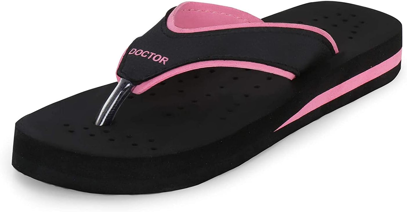 TRASEWomen's Flip-Flops & Slippers | Doctor Ortho Comfortable Chappal for Women & Girls | Light weight, Soft Footbed, Comfortable & Stylish | Diabetic & Orthopedic Footwear, Good for Knee & Foot Pain