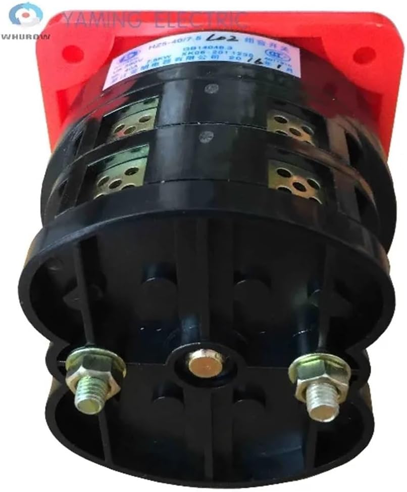 40A 7.5kw 380V 2-Pole Two-Position Universal Rotary cam Switch Silver Contact HZ5-40/7.5 L02