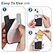 SHANSHUI Phone Card Holder, Silicone Phone Case Wallet Credit Card Holder Strong Adhesive Pocket Stick on Compatible for iPhone & All Smartphones