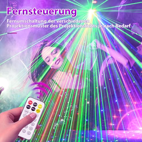 Discolicht Partylicht, Moving Head,LED RGB Licht DJ Projektor Musikgesteuert DJ Disco Lichter, DMX Effektstrahler,Für KTV Familientreffen Hochzeit Geburtstag Halloween (T105)