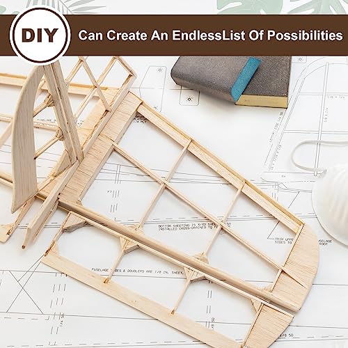 Sasylvia 20 Pack Balsa Wood Sheets Basswood Sheets for Crafts Plywood Unfinished Wooden Boards Rectangular Wood Planks for DIY Models Projects Drawing Laser Cutting(12 x 20 x 1/16 Inch) - Thumbnail 5