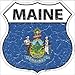 Rancho Denaro HS-127 Maine State Flag Highway Shield Metal Sign