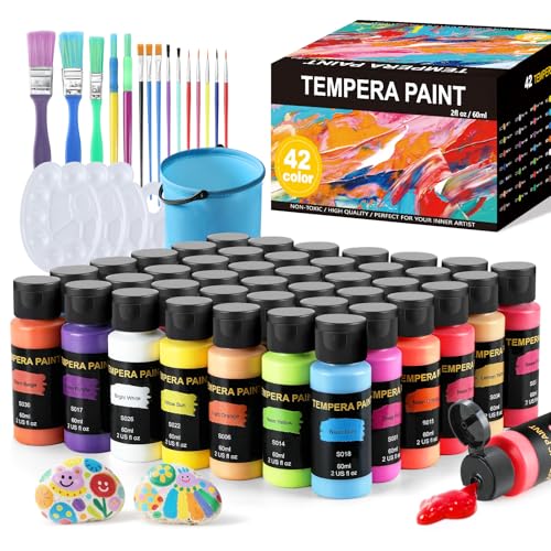 TMOL Washable Paint for Kids 42 Colors,Non-Toxic, Safe & Washable...
