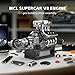 Mould King 10206 V8 Combustion Engine Model Kit That Runs, Build Your Own MOC V8 Engine Model Toy, 8-Cylinder Petrol Car Engine Replica Model Building Kit for Adults (737 PCS)
