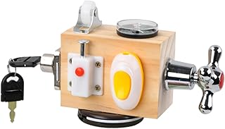 Toyvian 2 Peças Brinquedos Montessori Montessori Placa Ocupada Atividade Cubo Placa Ocupada Para 1 Ano De Idade Brinquedos Educativos Montessori Brinquedos Pré-Escolares Cubo Ocupado