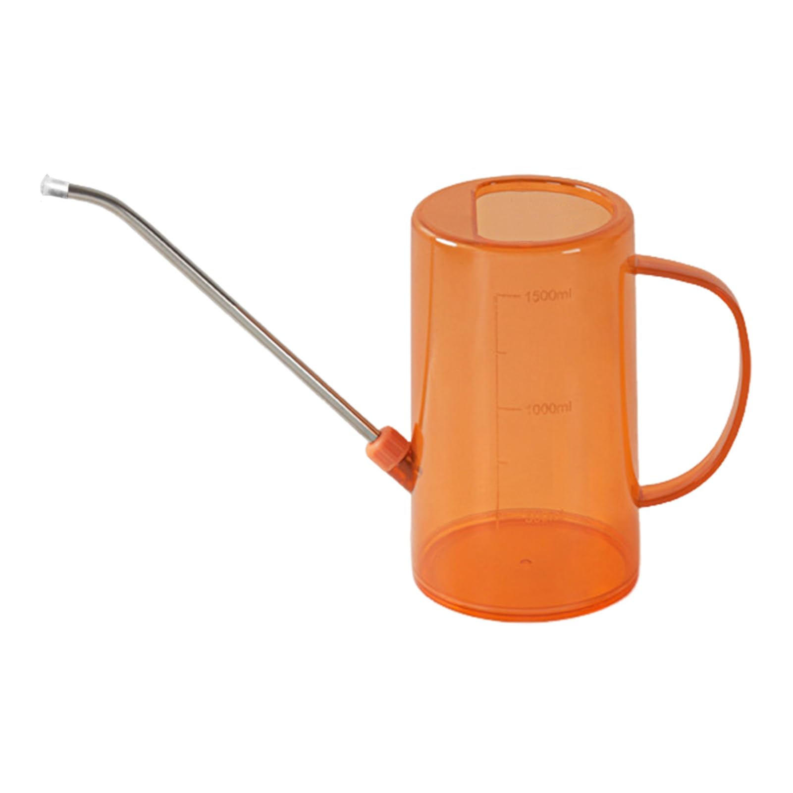 matumou 1.5L Watering Can Stainless Steel Long Spout Watering Can Translucent Handheld Spraying Pot for Office Garden Indoor Outdoor
