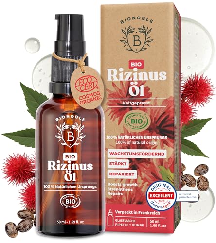 Bionoble Organic Castor Oil, 50 ml, 100% Pure, Natural and Cold P...