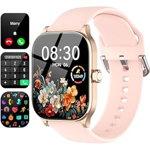 Smart Watch for Women(Answer/Make Call), 1.85″ HD Smartwatch, Fitness Tracker with 100+ Sport Modes, IP68 Waterproof, Heart Rate/Sleep/Spo2 Monitor, Activity Tracker for Android and iPhone