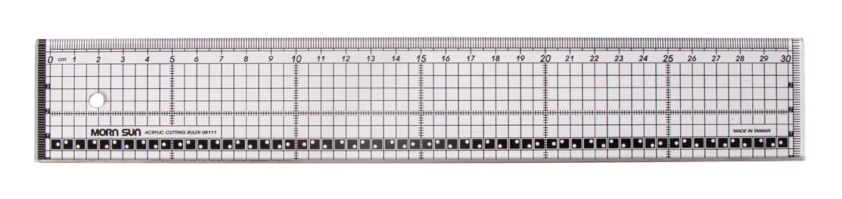 RAYHER HOBBY Metal Edge Ruler, 30cm Ruler for Cutting with Craft Kinife or Rotary Cutter, Cutting Ruler with Measuring Grid, clear, 30x5cm, 7821300