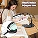Krstlv 10X Magnifying Glass with Light and Stand, 5 Color Modes Stepless Dimmable LED Lighted Desk Lamp, Hands Free Magnifier with Flexible Goose-Neck for Craft Hobby Painting Sewing Close Work