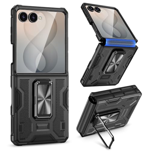 Image of VEGO for Samsung Galaxy Z Flip 8 Case with Built-in Screen Protector,Black