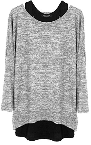 Emma & Giovanni - 3/4 mouwen bovenstuk trui (2 stuks) / Made In Italy - dames