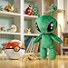 OSOCU 13.5in Adorable Green Alien Plush Toy | Ultra-Soft Stuffed Figure | Great for Home & Room Decoration | Ideal Birthday/Halloween for All Genders | a Must-Have for Sci-Fi Lovers
