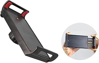 حامل تابلت وموبايل ثلاثي القوائم مرن وقابل للتعديل مع مشبك تثبيت للتابلت والوسادة والحامل ثلاثي القوائم ومفصل كروي، أسود