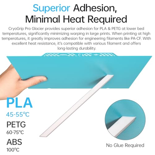 Image of BIQU CryoGrip Pro Glacier Build Plate for K1 Max 3D Printer | Double-Sided Fine Textured Spring Steel Sheet, Firm Adhesion, 310x315mm, 1 Piece