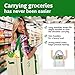 Green Bulldog Reusable Grocery Bags - Heavy Duty Reusable Shopping Tote Bags W/Long Handles, Foldable & Collapsible, Holds Up to 65 lbs - for Kitchen, Picnic 3 Pack